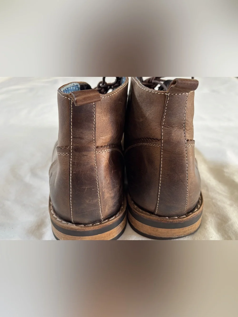 Original Penguin Men’s Brown Leather Chukka Boots Size 12 EU 46 Lace Up